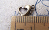 Clasps - 10 pcs Antique Bronze Brass Dolphin Heart Lobster Clasps A2767
