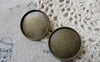 Accessories - 10 Pcs Antique Bronze Brass Round Base Bezel Brooch Back Match 25mm Cameo A6584