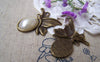 Accessories - 10 Pcs Antique Bronze Butterfly Oval Cameo Base Settings Match 10x14mm Cabochon A3177