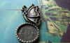 Accessories - 10 Pcs Antique Bronze Butterfly Round Cameo Base Settings Match 10mm Cabochon A2675