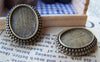 Accessories - 10 Pcs Antique Bronze Cameo Base Settings Match 13x18mm Cabochon A3222