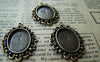 Accessories - 10 Pcs Antique Bronze Cameo Base Settings Match 13x18mm Cabochon A3568
