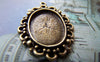 Accessories - 10 Pcs Antique Bronze Cameo Base Settings Match 13x18mm Cabochon A3568