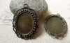 Accessories - 10 Pcs Antique Bronze Cameo Base Settings Match 14x18mm Cabochon A5498