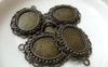 Accessories - 10 Pcs Antique Bronze Cameo Base Settings Match 14x18mm Cabochon A5498