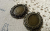 Accessories - 10 Pcs Antique Bronze Cameo Base Settings Match 14x18mm Cabochon A5498