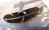 Accessories - 10 Pcs Antique Bronze Curved Feather Connector Bracelet Charms 11x45mm A6634