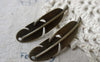 Accessories - 10 Pcs Antique Bronze Curved Feather Connector Bracelet Charms 11x45mm A6634