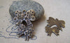 Accessories - 10 Pcs Antique Bronze Double Butterfly Bow Charms 22x32mm A3103