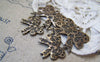 Accessories - 10 Pcs Antique Bronze Double Butterfly Bow Charms 22x32mm A3103