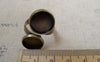 Accessories - 10 Pcs Antique Bronze Double Twisted Ring Blank Shank Base With Size 12mm Bezel A7328