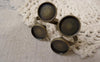 Accessories - 10 Pcs Antique Bronze Double Twisted Ring Blank Shank Base With Size 12mm Bezel A7328