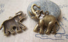 Accessories - 10 Pcs Antique Bronze Elephant Charms 26x37mm A1652