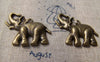Accessories - 10 Pcs Antique Bronze Elephant Charms 26x37mm A1652