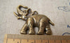Accessories - 10 Pcs Antique Bronze Elephant Charms 26x37mm A1652