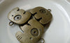 Accessories - 10 Pcs Antique Bronze Elephant Charms Pendant 24x25mm A5483