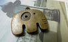 Accessories - 10 Pcs Antique Bronze Elephant Charms Pendant 24x25mm A5483