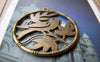 Birds, Pets & Animals - 10 pcs Antique Bronze Bird Branch Ring Round Pendants Charms A246