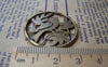 Birds, Pets & Animals - 10 pcs Antique Bronze Bird Branch Ring Round Pendants Charms A246