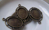 Accessories - 10 Pcs Antique Bronze Filigree Cameo Cabochon Base Settings Match 13x18mm Cab A4869