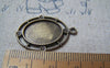 Accessories - 10 Pcs Antique Bronze Filigree Cameo Cabochon Base Settings Match 13x18mm Cab A4869