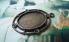 Accessories - 10 Pcs Antique Bronze Filigree Cameo Cabochon Base Settings Match 13x18mm Cab A4869