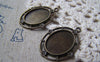 Accessories - 10 Pcs Antique Bronze Filigree Cameo Cabochon Base Settings Match 13x18mm Cab A4869
