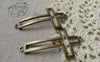 Accessories - 10 Pcs Antique Bronze Filigree Curved Sideways Cross Bracelet Connectors Charms 27x53mm A6205