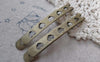 Accessories - 10 Pcs Antique Bronze Filigree Heart Bobby Pin Hair Clips 53mm A7527