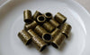 Accessories - 10 Pcs Antique Bronze Flower Tube Cylinder Beads Pendant 10mm A5689