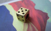 Accessories - 10 Pcs Antique Bronze Gambling Dice Cube Beads 9mm A4939