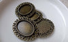 Accessories - 10 Pcs Antique Bronze Heart Edge Cameo Cabochon Base Settings Match 13x18mm A6082