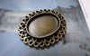 Accessories - 10 Pcs Antique Bronze Heart Edge Cameo Cabochon Base Settings Match 13x18mm A6082