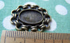 Accessories - 10 Pcs Antique Bronze Oval Cameo Cabochon Base Settings Match 10x14mm Cabochon A2735