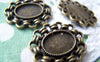 Accessories - 10 Pcs Antique Bronze Oval Cameo Cabochon Base Settings Match 10x14mm Cabochon A2735