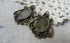 Accessories - 10 Pcs Antique Bronze Oval Cameo Cabochon Base Settings Match 10x14mm Cabochon A6131
