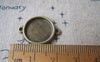 Base Setting - 10 pcs Antique Bronze Base Pendant Connectors Match 14mm Cab A4649