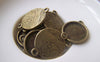 Base Setting - 10 pcs Antique Bronze Base Pendant Connectors Match 14mm Cab A4649