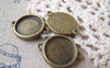 Base Setting - 10 pcs Antique Bronze Base Pendant Connectors Match 14mm Cab A4649