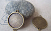 Base Setting - 10 pcs Antique Bronze Base Pendant Connectors Match 18mm Cab A4526