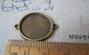Base Setting - 10 pcs Antique Bronze Base Pendant Connectors Match 18mm Cab A4526