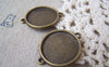 Base Setting - 10 pcs Antique Bronze Base Pendant Connectors Match 18mm Cab A4526