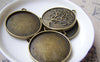 Accessories - 10 Pcs Antique Bronze Round Cameo Life Tree Base Settings Match 30mm Cab A3213