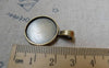 Accessories - 10 Pcs Antique Bronze Round Pendant Tray Bezel Base Settings Match 18mm Cabochon A6079