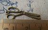 Accessories - 10 Pcs Antique Bronze Scissors Charms Flat Sewing Fabric Scissors Pendants 14x30mm A1714