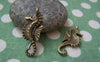 Accessories - 10 Pcs Antique Bronze Seahorse Charms 12x26mm A3401
