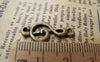 Accessories - 10 Pcs Antique Bronze Treble Clef Flat Music Note Charms 11x23mm A2765