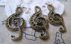 Accessories - 10 Pcs Antique Bronze Treble Clef Music Note Charms 15x33mm A1694
