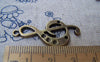 Accessories - 10 Pcs Antique Bronze Treble Clef Music Note Charms 17x36mm A1707