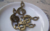 Accessories - 10 Pcs Antique Bronze Treble Clef Music Note Charms 17x36mm A1707